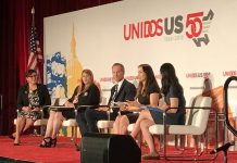 Diversos líderes de organizaciones sociales se dieron cita donde la organización hispana UnidosUS celebra estos días su conferencia anual que bajo el lema "Los próximos 50 años" aborda, entre otros temas, estos "tiempos difíciles" para la comunidad latina.