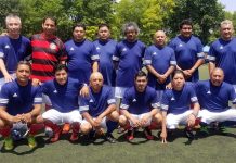 Los integrantes del Deportivo Metepec, el equipo de 'multitudes'. Es un equipo con alto espiritú deportivo  en el campeonato de la Liga de Fútbol Guatemala, al extremo que cada compromiso lo encara como si fuera una gran final. (Foto cortesía: Marvin "Ka, ká" Estrada)