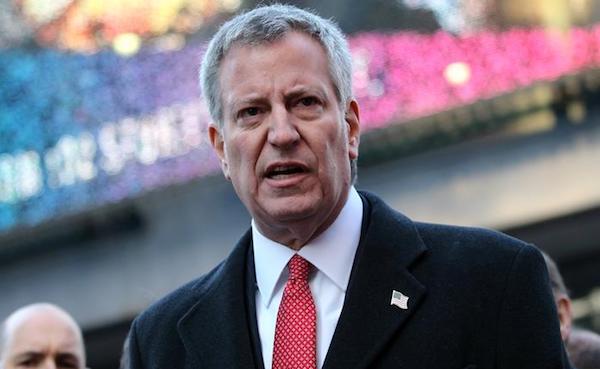 El alcalde de la Ciudad de Nueva York, Bill de Blasio.