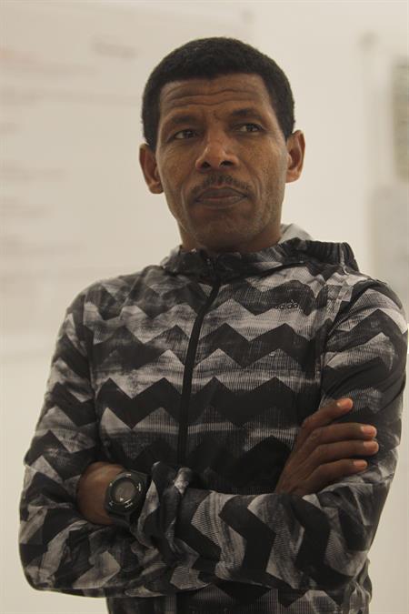 El campeón olímpico etíope Haile Gebrselassie participa hoy, viernes 17 de agosto de 2018, en un rueda de prensa para la presentación del maratón de la Ciudad de México