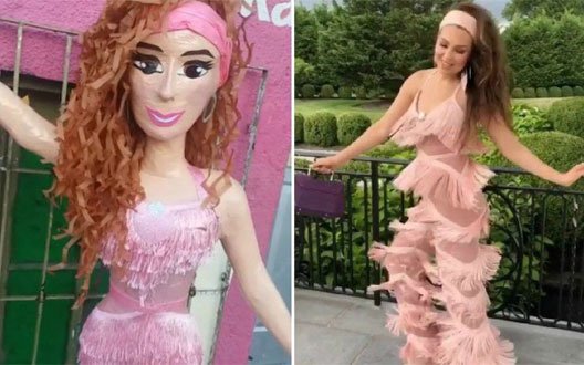 Al igual que lo que ocurrió con el desafío, la artista se ha tomado con humor la elaboración de la piñata,