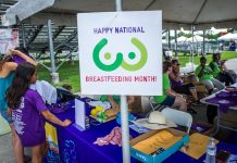 Madres esperan superar en "Big Latch-On" de Miami récord mundial de lactancia Madres reunidas hoy en un parque de Miami intentan superar el "récord mundial" de 2017 de noventa amamantando al mismo tiempo, en la nueva edición del "Big Latch-On