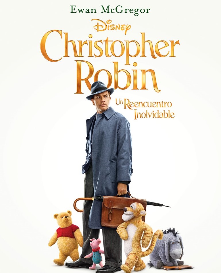 "Christopher Robin", una película de Disney centrada en el universo de personajes de Winnie the Pooh, es el principal estreno del fin de semana en el país.
