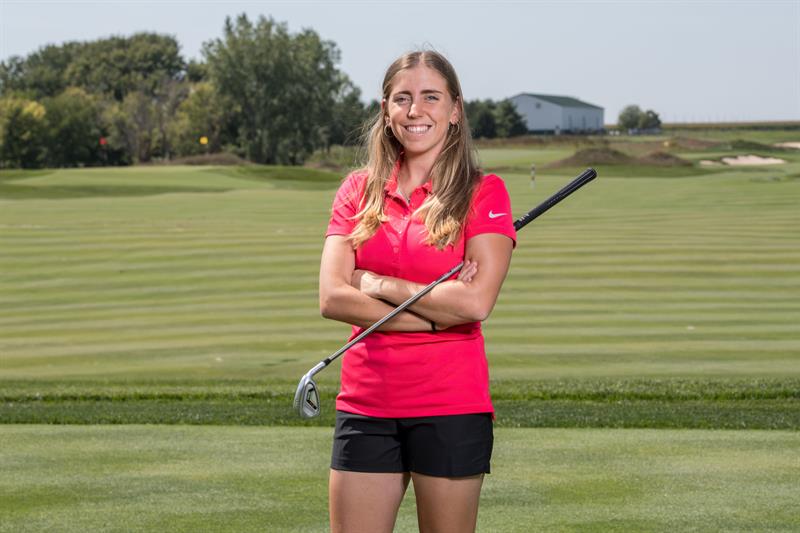 Fotografía cedida por la Universidad Estatal de Iowa donde aparece la golfista Celia Barquín Arozamena, asesinada este lunes en el campo de golf Coldwater