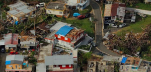 Edificios dañados por el Huracán María en Lares, Puerto Rico, en octubre del 2017. Reuters/Lucas Jackson