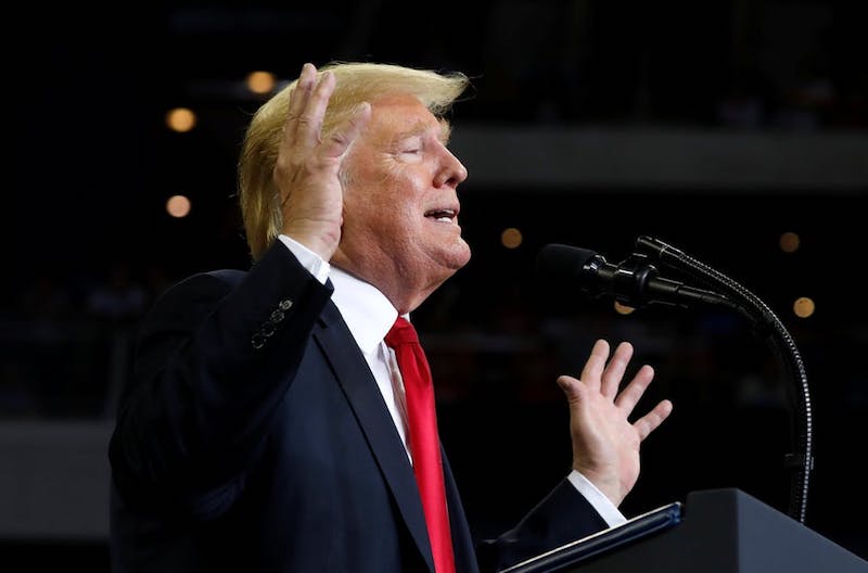 El presidente de los Estados Unidos, Donald Trump, el 30 de agosto del 2018. Reuters/Kevin Lamarque