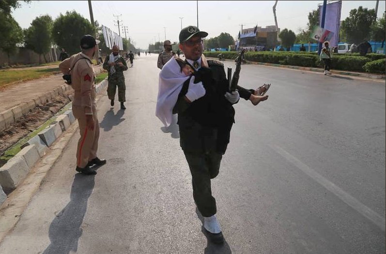 del atentado terrorista que caus&oacute; al menos 25 muertos durante un desfile militar en la ciudad suroccidental de Ahvaz.