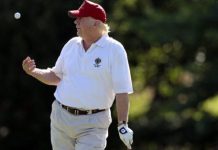 Trump va a su club de golf mientras Washington celebra el funeral de McCain Donald Trump, se dirigió hoy a su club de golf en Loudoun County (Virginia, EE.UU.), al noroeste de Washington, mientras autoridades, familiares y exmandatarios se encuentran en el funeral del senador republicano John McCain en la capital del país.