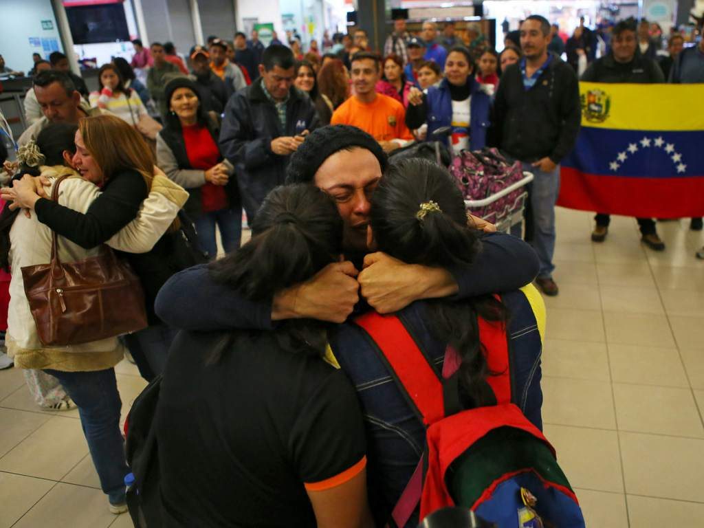 Algunas de las repatriadas agradecieron a Maduro por escuchar sus "ruegos", despu&eacute;s de haber pasado por una situaci&oacute;n muy dif&iacute;cil en Per&uacute; durante su estancia.