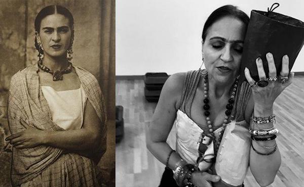 Imagen Frida Kahlo y Susan Rybin y su caracterización