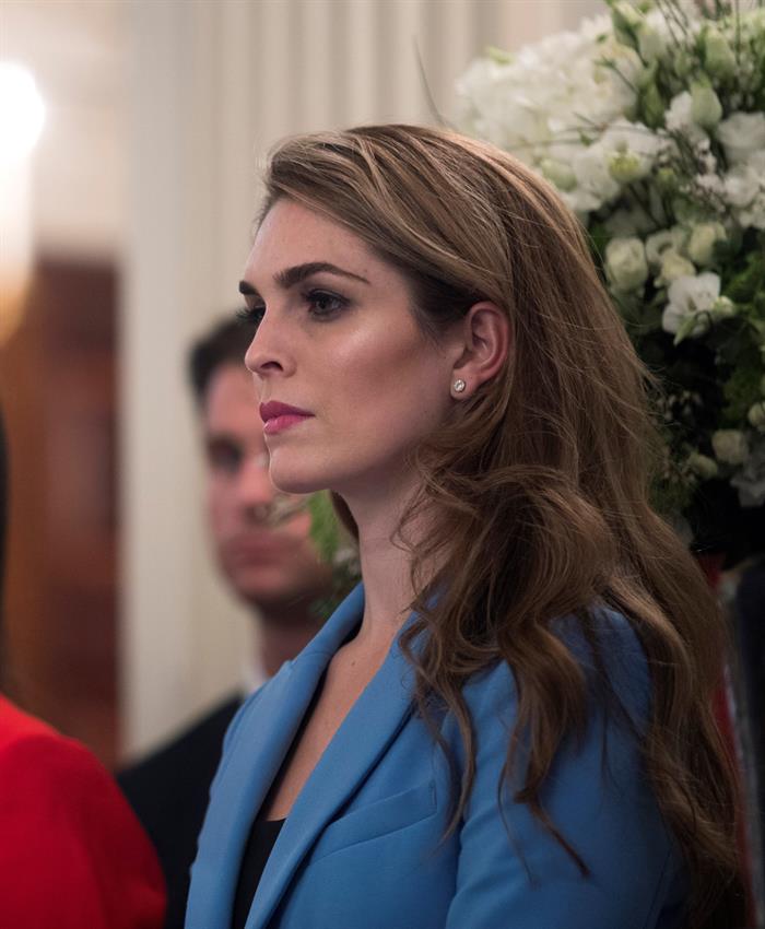 Imagen de archivo que muestra a la entonces directora de Comunicaci&oacute;n de Trump, Hope Hicks