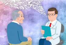 Demencia y armas: ¿cuándo deben los médicos abordar el tema? Ilustración (Lydia Zuraw/KHN illustration; Getty Images).