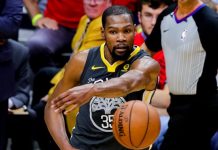 100-128. Durant ataca con 41 puntos para los líderes Warriors Durant se acercó al doble-doble con 41 puntos y nueve rebotes en la victoria a domicilio de los Golden State Warriors por 128 a 100 ante los Knicks de Nueva York.