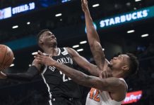 107-105. LeVert decide triunfo de Nets en duelo con Knicks