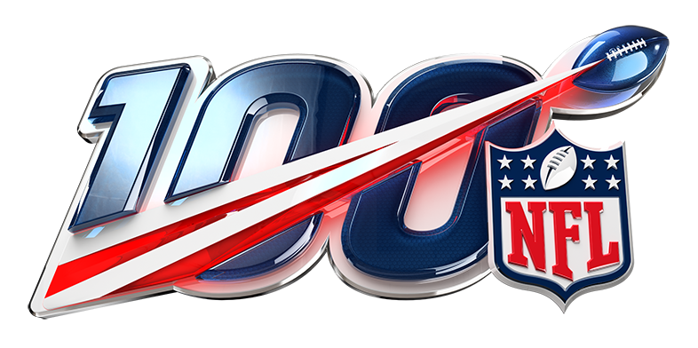 Un logo especial "NFL 100" fue revelado este jueves por la noche durante el medio tiempo del partido entre los Cardinals de Arizona y los Broncos de Denver