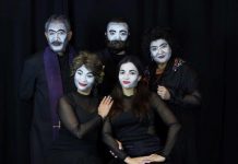 El Retablillo de Don Cristobal Edison Carrera, Ingrit Pérez, Edward Azcorra, Emilia Matamoros y Gloria Ospina, elenco de "El retablillo de don Cristobal".