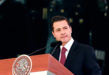 Peña Nieto exalta labor de la Policía en frontera y pide "migración ordenada" Fotografía cedida del presidente de México, Enrique Peña Nieto