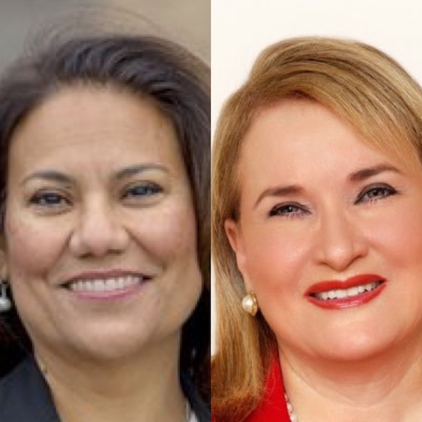 Combo de fotografías de Las demócratas Verónica Escobar y Sylvia García.