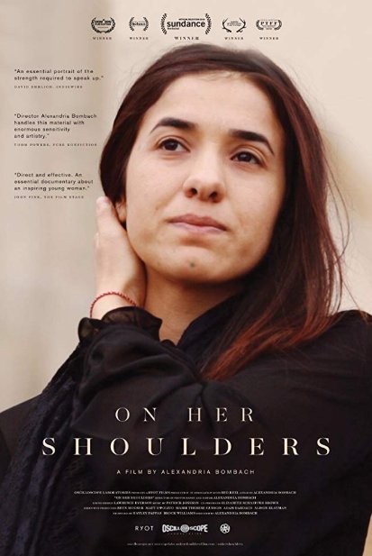 Nadia Murad, ganadora del Nobel de la Paz este año, protagonizan "On Her Shoulders", un documental dirigido por la cineasta Alexandria Bombach.