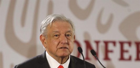 El presidente de México, Andrés Manuel López Obrador, habla durante su rueda de prensa