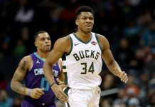 Antetokounmpo logró doble-doble de 44 puntos -empató su mejor marca como profesional- 14 rebotes y ocho asistencias para los Bucks.
