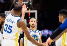 Curry tuvo 35 puntos, siete rebotes, seis asistencias y tres recuperaciones de balón que ayudaron a los Warriors de Golden State a vencer a domicilio.