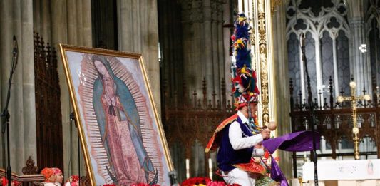 Tributo a la Virgen de Guadalupe.