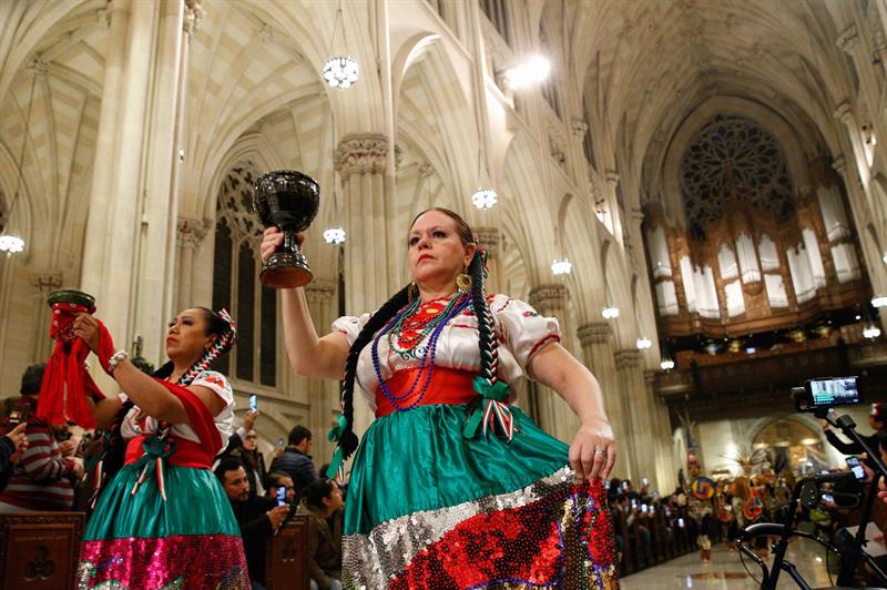 Homenaje a a la Virgen de Guadalupe.