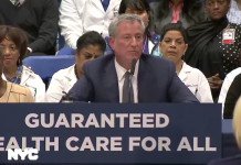 El alcalde de la Ciudad de Nueva York, Bill de Blasio.