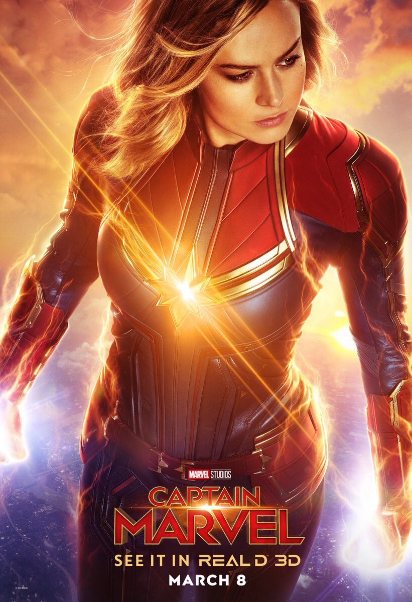 "Captain Marvel", de estreno el 8 de marzo, es la primera pel&iacute;cula del estudio Marvel protagonizada por una mujer, la superhero&iacute;na a la que encarna Brie Larson. (Foto Twitter)
