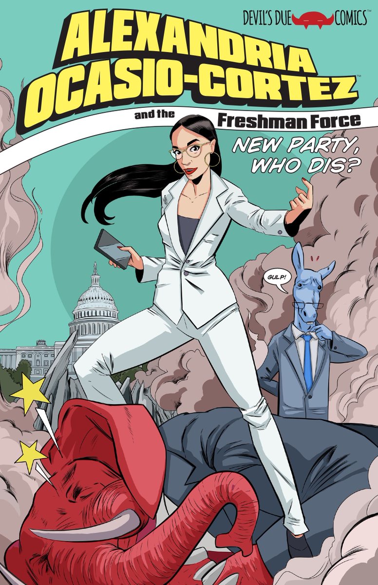 "Alexandria Ocasio-Cortez y la Fuerza de los Novatos: Nuevo Partido, ¿Quién es?", un libro benéfico que recoge las historias ilustradas de más de una veintena de artistas.