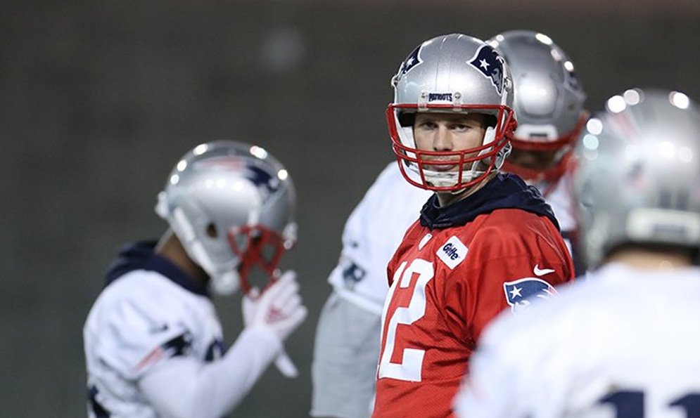 Los Patriots completaron el último entrenamiento, una sesión que duró un poco más de una hora.