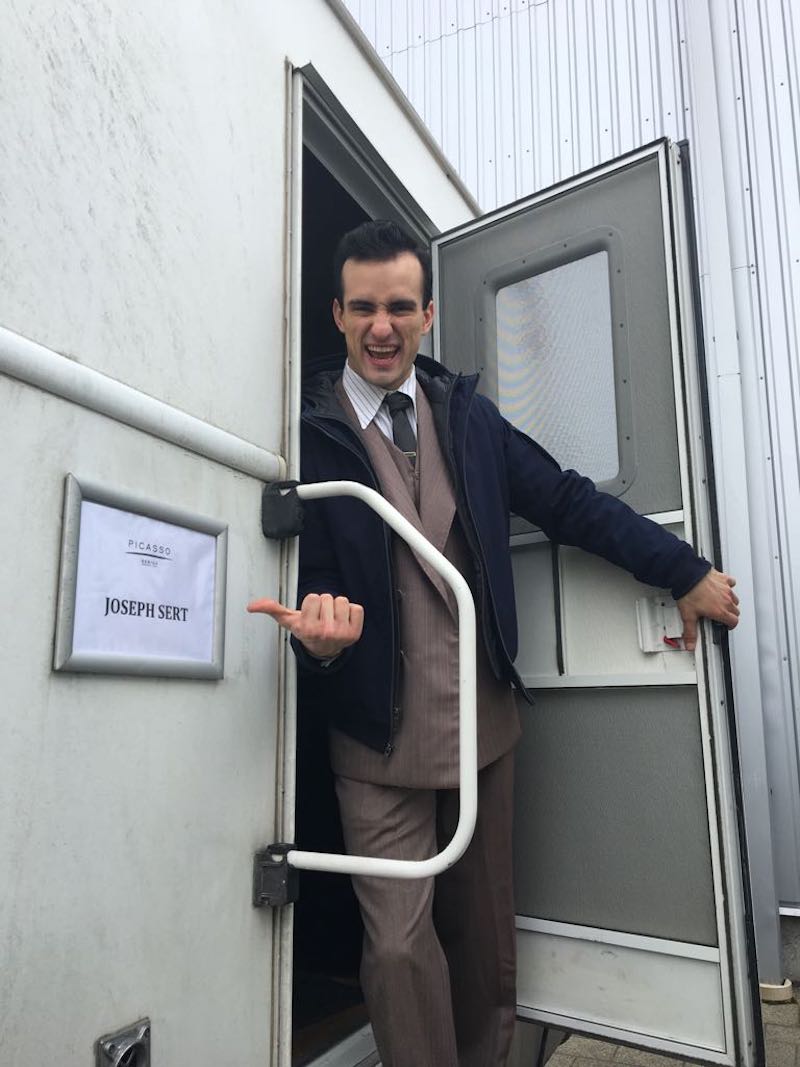 Christian López Lamelas en el set de Genius Picasso en Budapest, Hungría