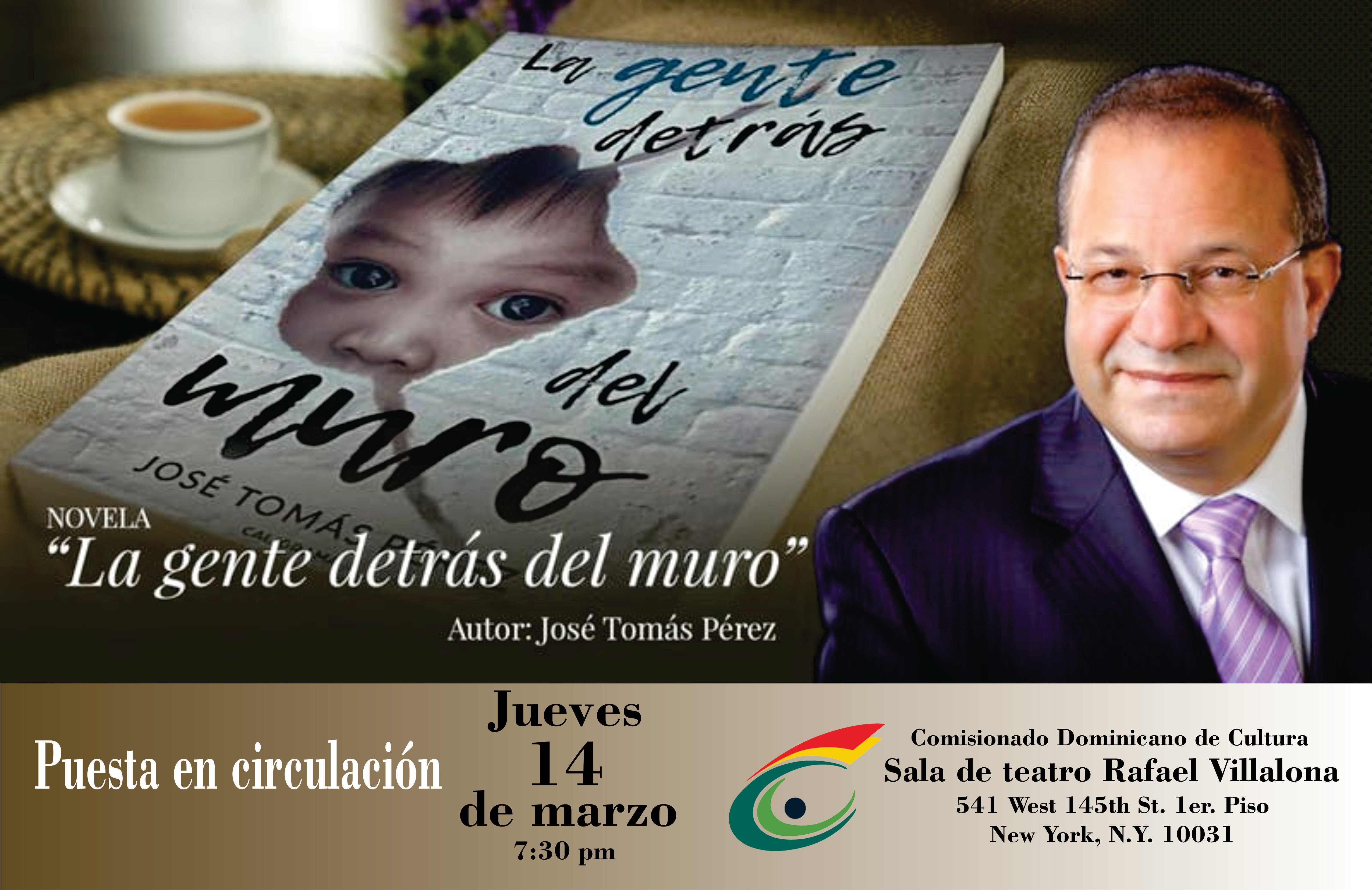 Jos&eacute; Tom&aacute;s P&eacute;rez,  pondr&aacute; en circulaci&oacute;n su novela La gente detr&aacute;s del muro.