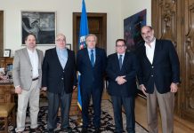 Almagro con representantes de la Alianza Cívica por la Justicia y Democracia (ACJD) de Nicaragua José Pallais, José Aguerri, Alvaro Vargas y Michael Healy. (Foto Twitter)