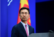 El portavoz del Ministerio de Exteriores de China Geng Shuang.