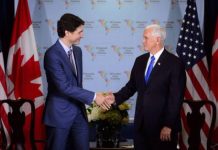 Con respecto a China, Trudeau reiteró que tratará con Pence sobre los problemas que Canadá tiene con China.