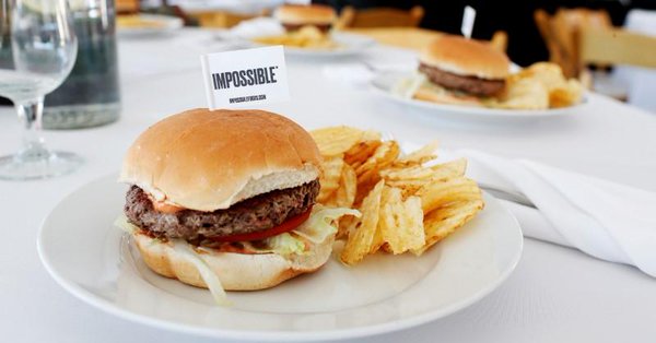Hamburguesa de Impossible Foods.