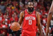 Harden anotó 13 de 29 tiros de campo, incluidos 6 de 17 de triples, y 6 de 8 desde la línea de personal.