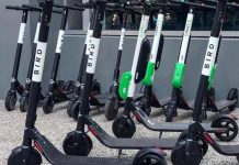 Scooters de la compañía Bird.