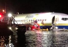 Un avión comercial con 143 personas a bordo. se salió de la pista y se precipitó al río Saint Johns.