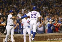 La serie del gran duelo de líderes de división de la Liga Nacional comenzó con triunfo de los Cachorros de Chicago que se impusieron ante los Bravos de Atlanta.