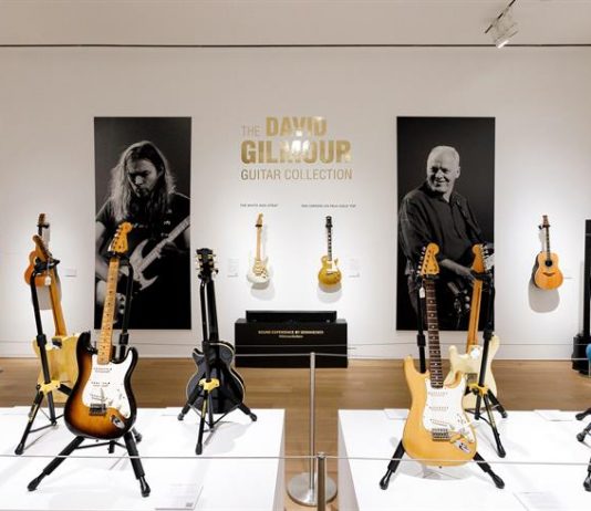 Guitarras de la leyenda del rock David Gilmour que serán subastadas el próximo 20 de junio por la casa de apuestas Christie's.