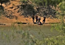 El menor, que estaba acompañado por su madre, logró ser sacado de las aguas por los agentes.