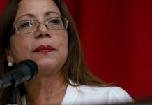 La vicepresidenta de la Asamblea Nacional Constituyente (ANC) de Venezuela, Tanía Díaz.