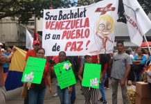 Chavismo se manifiesta en rechazo al informe "sesgado" de DDHH de la ONU La marcha, que recorrió el centro de Caracas, contó con el apoyo de los trabajadores de las distintas instituciones públicas.