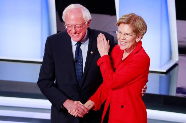 Los senadores Bernie Sanders y Elizabeth Warren se proclamaron claros vencedores del debate entre aspirantes dem&oacute;cratas.