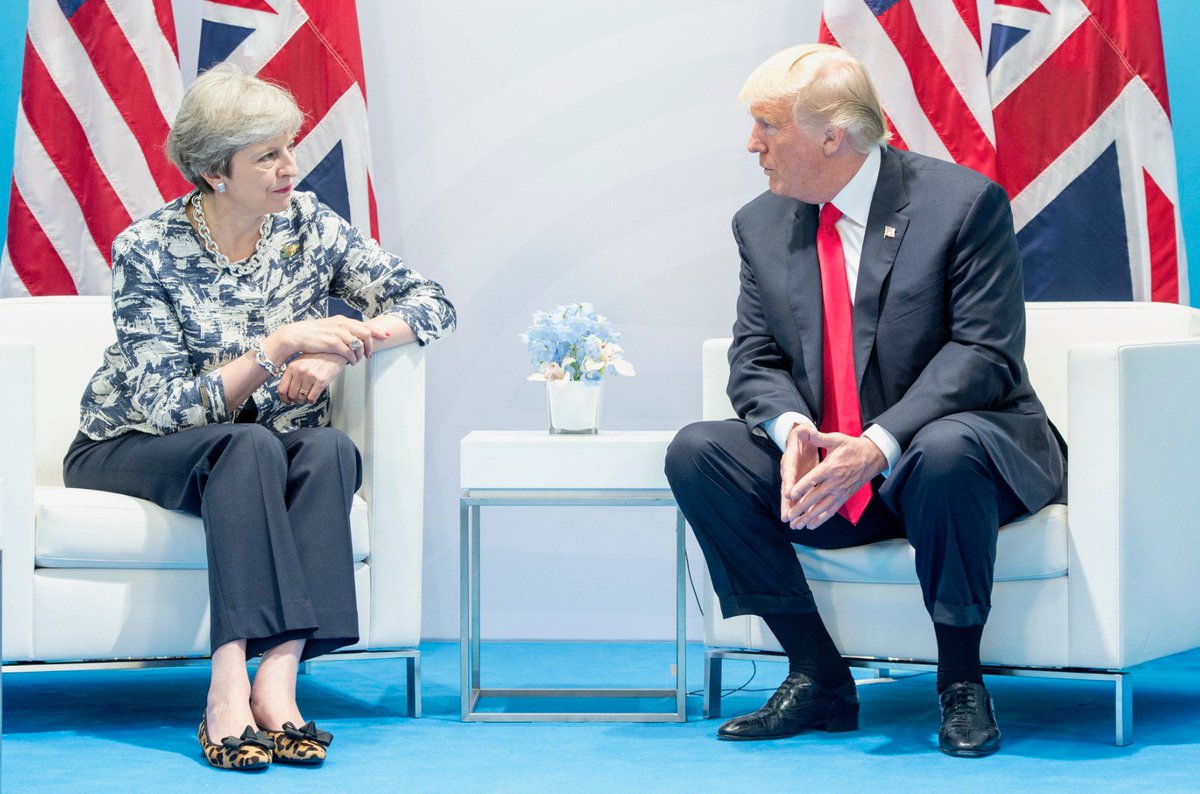 Donald Trump y la primera ministra del Reino Unido, Theresa May, conversaron sobre diferentes maneras de presionar a Irán.