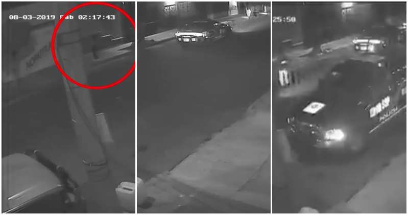 Imágenes de dos cámaras de seguridad particulares correspondientes a esa noche.