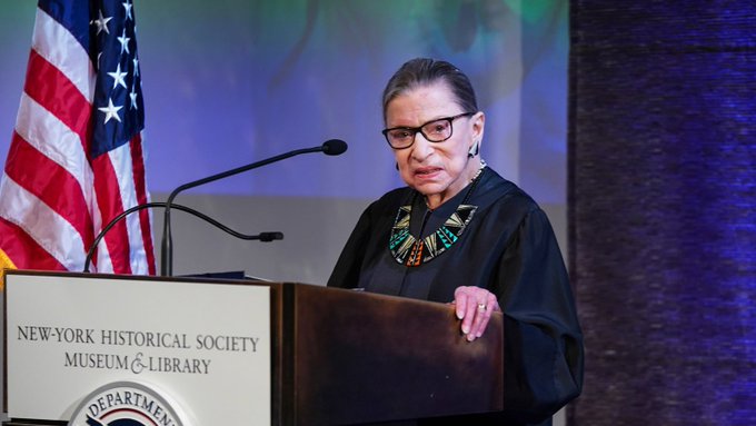 La jueza progresista del Tribunal Supremo Ruth Bader Ginsburg.